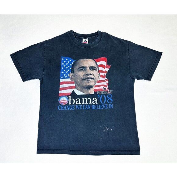 2008 President Barack Obama T-Shirt Large presidential Election Stand For Change - Picture 2 of 8
